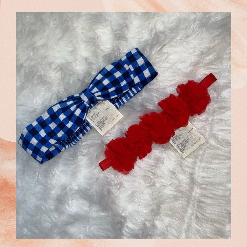 Infant Set Of 2 Elastic Headbands